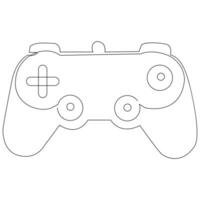 Game controller continuous single line outline vector art drawing and simple one line minimalist design