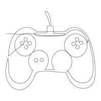 Game controller continuous single line outline vector art drawing and simple one line minimalist design