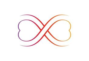 Heart infinity symbol vector