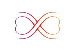 Heart infinity symbol vector