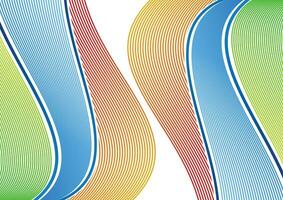 wave line colorful design white background vector