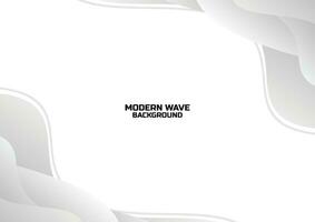white waves modern banner background design vector