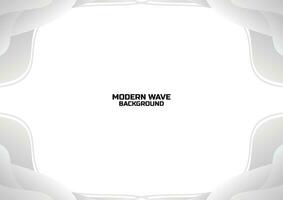 white wavy gradient banner background design vector