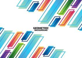 colorful geometric on white background vector