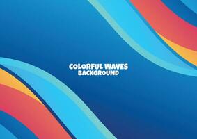 multicolor wave background colorful design vector