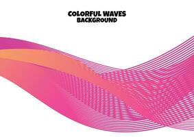 lines wavy colorful on white background vector