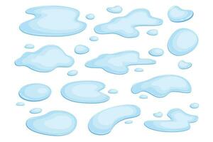 set various shapes of water droplets vector design