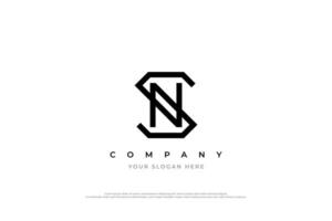 Letter NS Logo or SN Logo Design vector