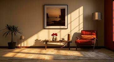 AI generated modern designed living room, modern interior of a hotel, modern interiors photo
