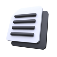 unique 3d document file icon rendering  illustration.Realistic illustration. png