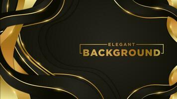 Vector Luxury Black and Gold Background