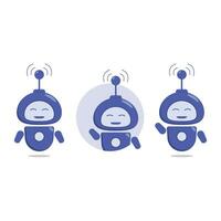 Chat bot. Robot virtual assistance. Support service bot. vector