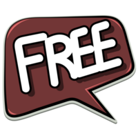 Free text speech bubble png