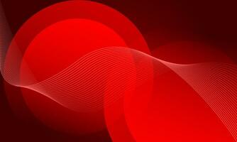 Abstract red circle line wave design modern futuristic background vector