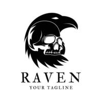 raven logo icon vector design template.logo suitable for gothic theme, entertainment, and many creative business company