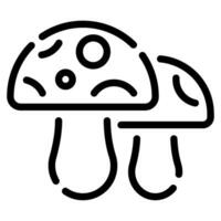 Mushroom icon illustration for uiux, web, app, infographic, etc vector