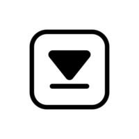 Download icon vector. Upload button illustration. Load symbol or logo. vector