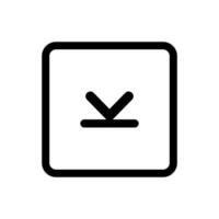 Download icon vector. Upload button illustration. Load symbol or logo. vector