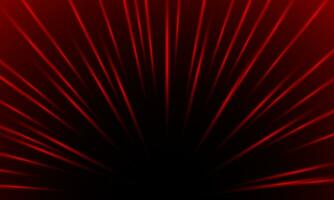 Abstract red light speed zoom on black background technology vector