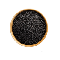 AI generated Fresh black lentils png isolated on transparent background