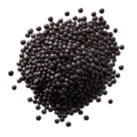 AI generated Fresh black lentils png isolated on transparent background