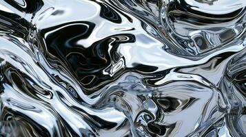 AI generated Metallic background with waves for wallpapers photo