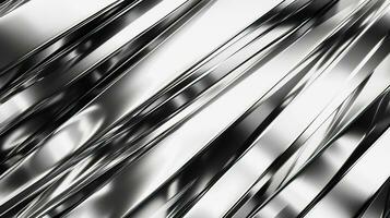 AI generated Metal chrome liquid background abstract texture with waves photo