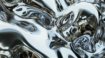 AI generated Metallic background with waves for wallpapers photo