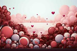 AI generated Romantic Chocolate Valentine's Day Banner, Space for Text - Elegant Love Background for Greetings and Advertisements photo