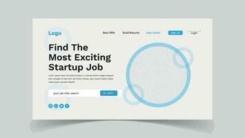trabajo hallazgo web página ui aterrizaje página diseño vector