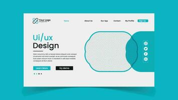 UI UX web page design landing page illustration design vector