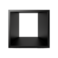 AI generated Elegant Black Cube self isolated on transparent background png