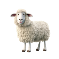 AI generated Sheep png isolated on transparent background