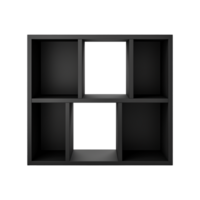 AI generated Elegant Black Cube self isolated on transparent background png