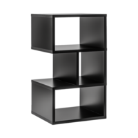 AI generated Elegant Black Cube self isolated on transparent background png