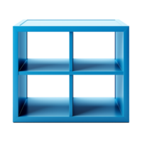 ai généré élégant bleu cube soi isolé sur transparent Contexte png