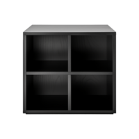 AI generated Elegant Black Cube self isolated on transparent background png