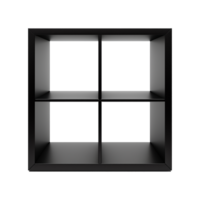 AI generated Elegant Black Cube self isolated on transparent background png