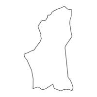 Nalut district map, administrative division of Libya. Vector illustration.