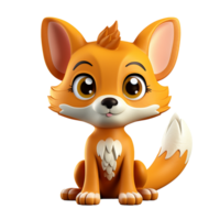 AI generated Fox png isolated on transparent background