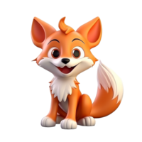 AI generated Fox png isolated on transparent background