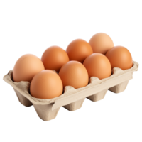 AI generated A box of eggs png isolated on transparent background