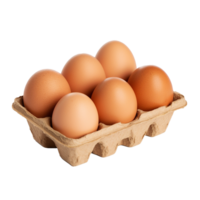 AI generated A box of eggs png isolated on transparent background