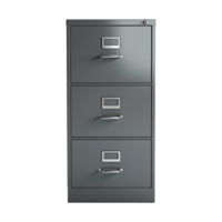 AI generated Gray filing cabinet isolated on transparent background png