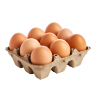 AI generated A box of eggs png isolated on transparent background