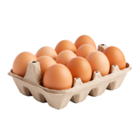 AI generated A box of eggs png isolated on transparent background