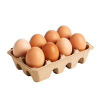 AI generated A box of eggs png isolated on transparent background