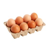 AI generated A box of eggs png isolated on transparent background