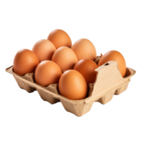 AI generated A box of eggs png isolated on transparent background