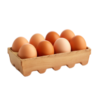 AI generated A box of eggs png isolated on transparent background